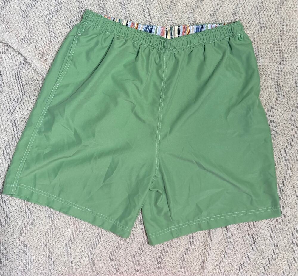 Covington Men's Sage Green Board Shorts Elastic Waist Size Large 36-38